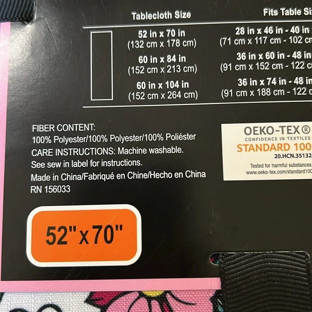 New Day of the Dead Tablecloth, Water Resistant Halloween